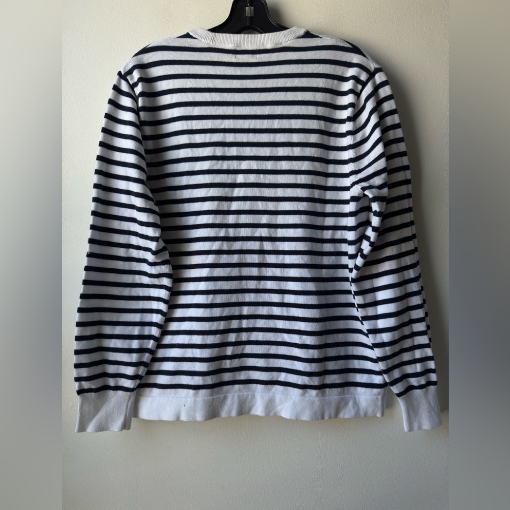 J. Crew Women's Crewneck Sweater - Black and White Stripes - Picture 3 of 12